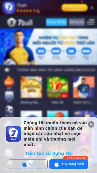 Screenshot 17/05/2025 7b789.live 7ball | 7ball Casino - 7ball Vietnam Official 1 1 Svg Vector Icons : http://www.sfont.cn Operation Icons Copy 4 成功 失败 哭脸 7ball 5.0 Đăng Nhập Đăng ký CHÀO MỪNG THÀNH VIÊN MỚI 7BALL: PLAY 7BALL, WIN DOUBLE! THÔNG BÁO BẢO TRÌ SẢNH GAME【AB】2025/05/19 07:00 — 2025/05/19 11:00 (GMT+7) THÔNG BÁO BẢO TRÌ SẢNH GAME【KP】2025/05/16 21:24:00 — 2025/05/17 11:00( GMT+7) Đường Mạt Chược 1 Siêu Át Sảnh trò chơi Jackpot Bắn Cá Bắn Cá Vương Giả Tài 
