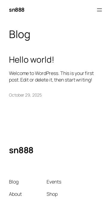 Screenshot 01/11/2025 sn888app.com.br sn888 Skip to content sn888 Sample Page Blog Hello world! Welcome to WordPress. This is your first post. Edit or delete it, then start writing! October 29, 2025 sn888 Blog About FAQs Authors Events Shop Patterns Themes Twenty Twenty-Five Designed with WordPress
