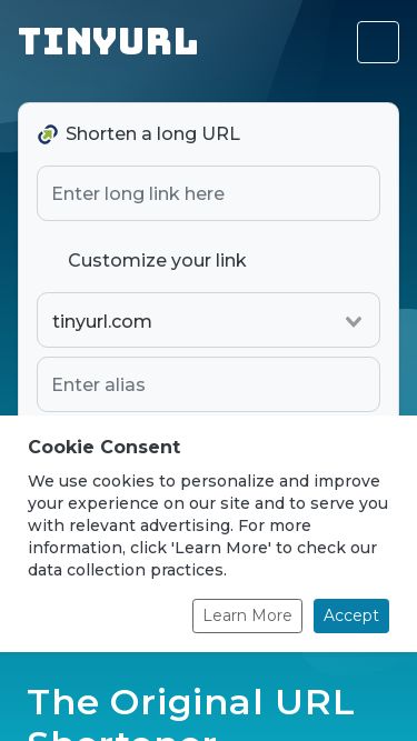 Screenshot 30/04/2025 aimining-web3.xyz URL Shortener, Branded Short Links & Analytics | TinyURL