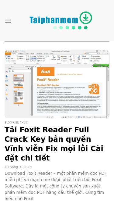 Screenshot 04/03/2025 taimienphinhanh.com Trang Mẫu - Tải Nhanh Miễn Phí Cung Cấp Phần Mềm Full Crack Skip to content Trang chủ Fix Lỗi Mật Khẩu Giải Nén Fix Lỗi These files can’t be opened Blog Kiến Thức Tải Foxit Reader Full Crack Key bản quyền Vĩnh viễn Fix mọi lỗi Cài đặt chi tiết 4 Tháng 3, 2025 Download Foxit Reader – một phần mềm đọc PDF miễn phí và mạnh mẽ được phát triển bởi Foxit Software. Đây là một công ty chuyên sản xuất phần mềm đọc PDF h