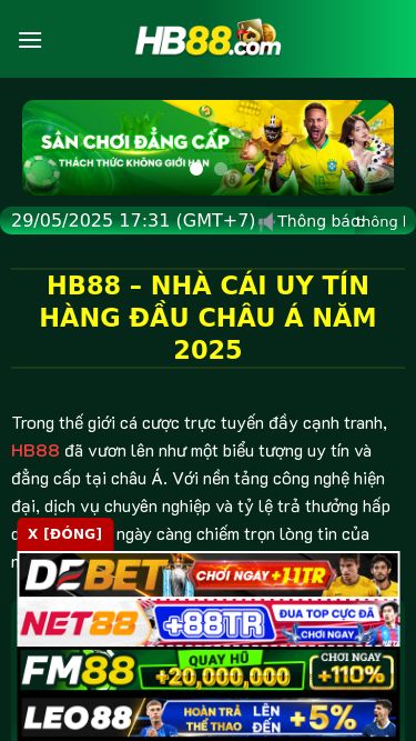 Screenshot 01/06/2025 hb88top.com HB88 