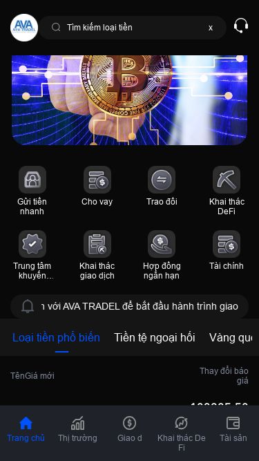 Screenshot 14/05/2025 avatradevn.vip AVA Tradel XÁC MINH TÀI KHOẢN Liên kết thẻ ngân hàng ĐẶT MẬT KHẨU RÚT TIỀN Đặt mật khẩu đăng nhập Trung tâm trợ giúp Tiếng Trung giản thể Đăng nhập Đăng ký x Không bắt buộc Hợp đồng ngắn hạn Giao dịch tiền điện tử Hợp đồng tiêu chuẩn U Tên Giá mới Thay đổi báo giá Không có dữ liệu +Thêm của riêng bạn Tên Giá mới Thay đổi báo giá Không có dữ liệu +Thêm của riêng bạn BTC/USDT 0.17% 103905.