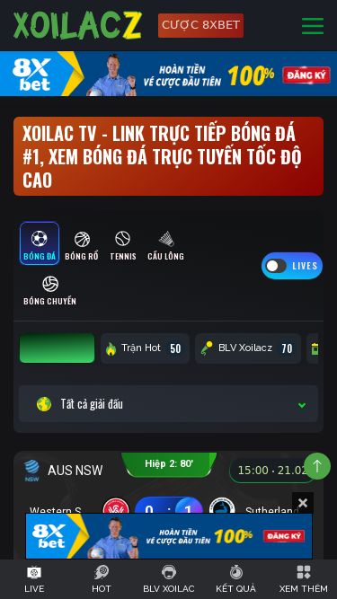 Screenshot 21/02/2025 xoilacz81.live Xoilac TV - Xem Trực Tiếp Bóng Đá Xôi Lạc TV hôm nay #1 HD Trang Chủ Lịch Thi Đấu Highlight Bảng Xếp Hạng Tỷ Lệ Kèo KQBD Livescore Tin Tức Soi kèo Tuyển Dụng Top nhà cái Cược 8xbet CƯỢC 8XBET Trang chủ Lịch Thi Đấu Highlight Bảng Xếp Hạng Tỷ Lệ Kèo Bongdalu Vip Kết quả bóng đá Livescore Tin Tức Mới Nhất Soi kèo Tuyển Dụng Xoilac TV - Link Trực Tiếp Bóng Đá #1, Xem Bóng Đá Trực Tuyến tốc độ cao Bóng đá Bóng