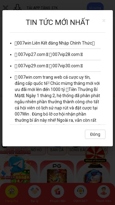 Screenshot 01/03/2025 m.007win6.sbs 007win Nhà Cái Uy Tín Hàng Đầu Thế Giới TẢI APP TẶNG 37Ktải xuốngĐăng nhậpĐăng KýL