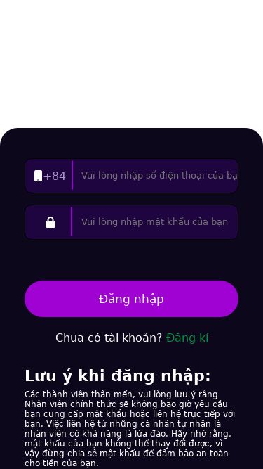 Screenshot 22/02/2025 cryptoworld.io.vn User-Login Crypto World Chào mừng đến với thế giới tiền điện tử, nơi bạn kiếm được thu nhập không giới hạn +84 Đăng nhập Chua có tài khoản? Đăng kí Lưu ý khi đăng nhập: Các thành viên thân mến, vui lòng lưu ý rằng Nhân viên chính thức sẽ không bao giờ yêu cầu bạn cung cấp mật khẩu hoặc liên hệ trực tiếp với bạn. Việc liên hệ từ những cá nhân tự nhận là nhân viên có khả năng là lừa đảo