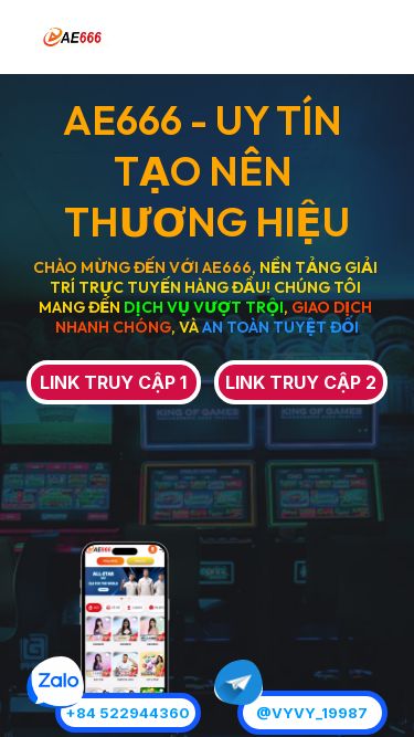 Screenshot 22/05/2025 quocte77.com AE666｜AE666 Casino Số 1 Việt Nam - Nhà cái AE666 2025 | AE666 CHÀO MỪNG ĐẾN VỚI AE666, NỀN TẢNG GIẢI TRÍ TRỰC TUYẾN HÀNG ĐẦU! CHÚNG TÔI MANG ĐẾN DỊCH VỤ VƯỢT TRỘI, GIAO DỊCH NHANH CHÓNG, VÀ AN TOÀN TUYỆT ĐỐI @VYVY_19987 +84 522944360 AE666 - UY TÍN TẠO NÊN THƯƠNG HIỆU LINK TRUY CẬP 1 LINK TRUY CẬP 2 ĐĂNG KÝ TÀI KHOẢN HÃY TRẢI NGHIỆM NGAY AE666 LÀ GÌ? CÔNG NGHỆ TIÊN TIẾN, TRẢI NGHIỆM TUYỆT VỜI XIN CHÀO VÀ CHÀO M