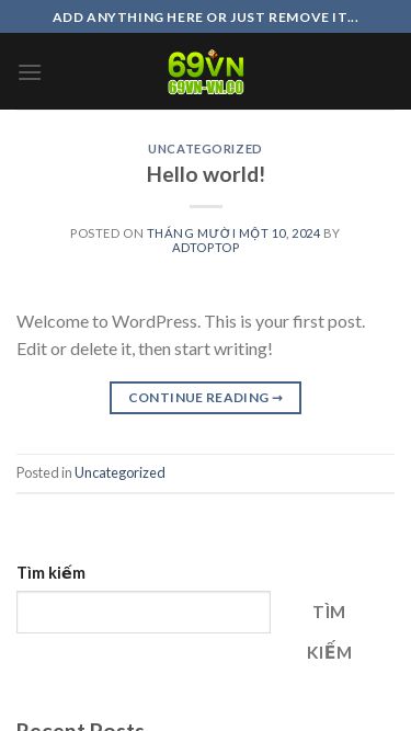 Screenshot 19/06/2025 69vn-vn.co 69VN - Skip to content Add anything here or just remove it... Assign a menu in Theme Options > Menus Uncategorized Hello world! Posted on Tháng mười một 10, 2024 by adtoptop Welcome to WordPress. This is your first post. Edit or delete it, then start writing! Continue reading → Posted in Uncategorized Tìm kiếm Tìm kiếm Recent Posts Hello world! Recent Comments A WordPress Commenter trong Hello world! Danh Mục Cá Cược Casino Thể Thao Xổ Số Nổ Hũ Bắn Cá Game Bài Hướng D